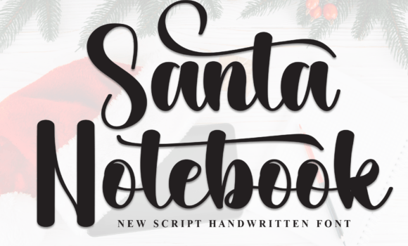 Santa Notebook Font - Featured Image