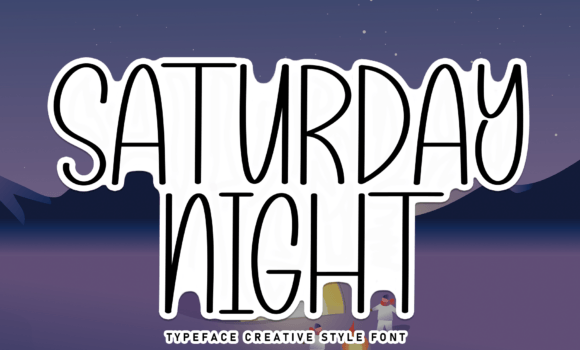 Saturday Night Font - Featured Image