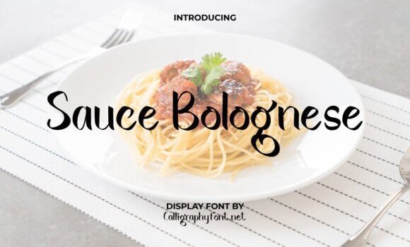 Sauce Bolognese Font - Featured Image