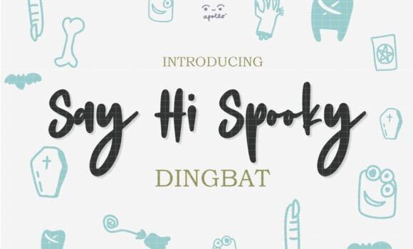 Say Hi Spooky Font - Featured Image