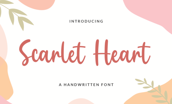 Scarlet Heart Font - Featured Image