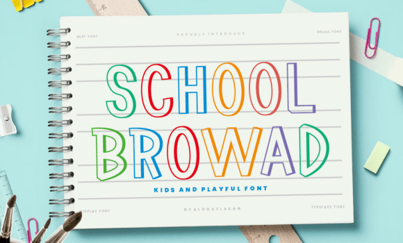 School Browad Font Fonts Free Download School Browad Font - Featured Image