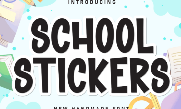 School Stickers Font Fonts Free Download School Stickers Font - Featured Image