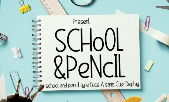 School and Pencil Font Fonts Free Download School and Pencil Font - Featured Image