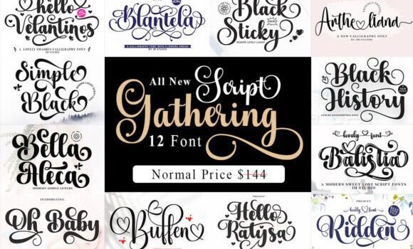 Script Gathering (bundle) Font Fonts Free Download Script Gathering (bundle) Font - Featured Image