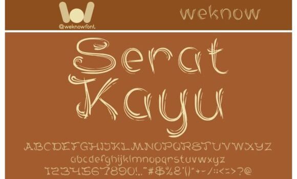 Serat Kayu Font - Featured Image