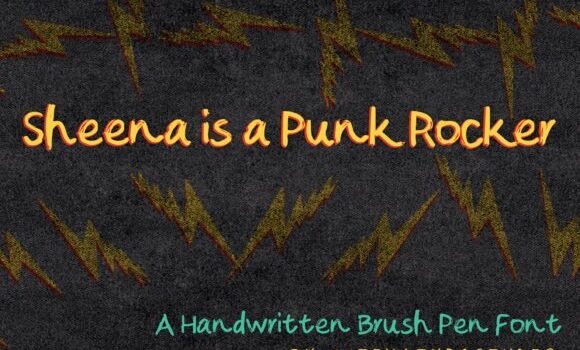 Sheena is a Punk Rocker Font - Featured Image
