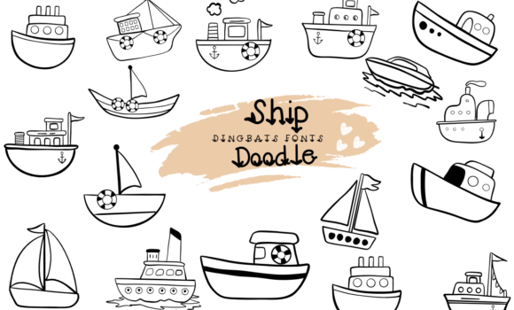 Ship Doodle Font - Featured Image