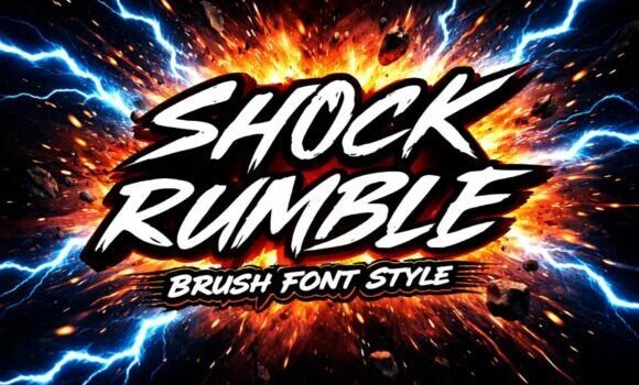 Shock Rumble Font - Featured Image