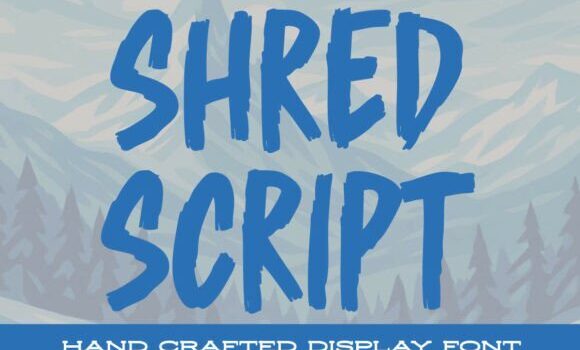 Shred Script Font - Featured Image