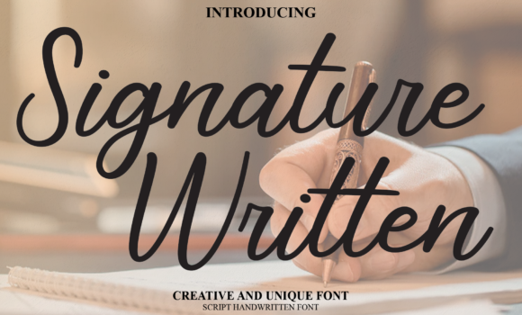 Signature Written Font - Featured Image
