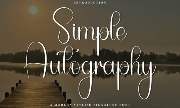 Simple Autography Font - Featured Image