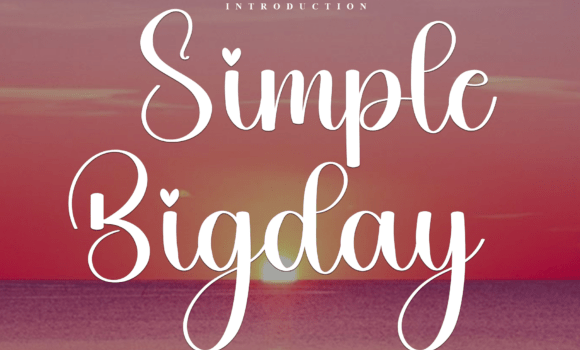 Simple Bigday Font Fonts Free Download Simple Bigday Font - Featured Image