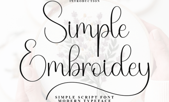 Simple Embroidey Font - Featured Image