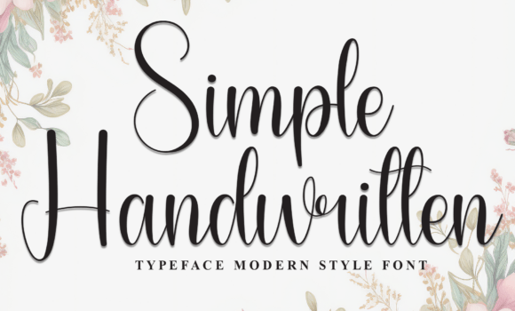 Simple Handwritten Font - Featured Image