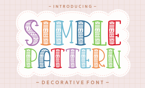 Simple Pattern Font - Featured Image