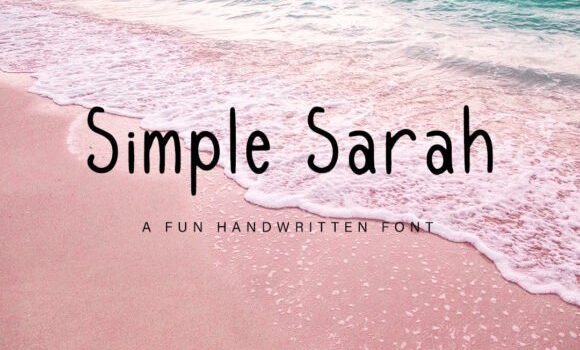 Simple Sarah Font - Featured Image