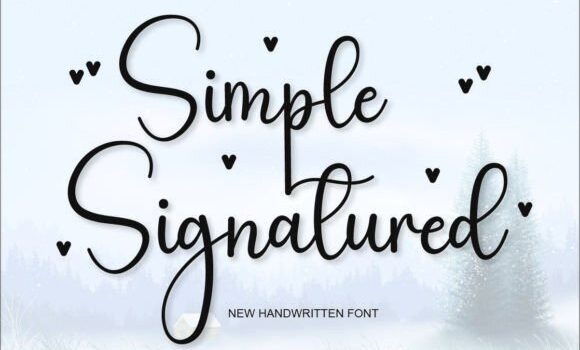 Simple Signatured Font Fonts Free Download Simple Signatured Font - Featured Image