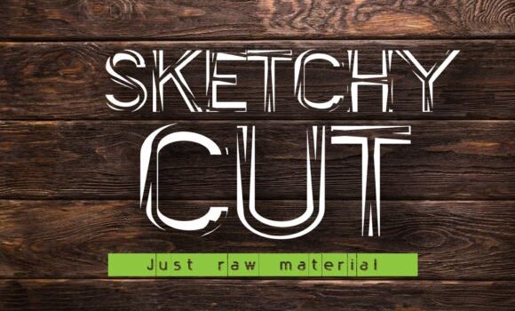 SketchyCut Font Fonts Free Download SketchyCut Font - Featured Image