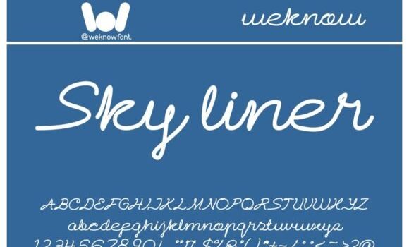 Sky Liner Font Fonts Free Download Sky Liner Font - Featured Image