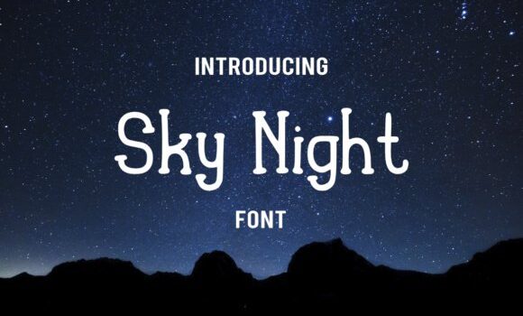 Sky Night Font - Featured Image