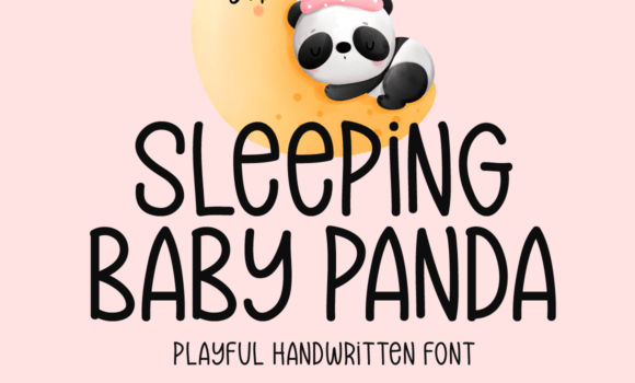 Sleeping Baby Panda Font - Featured Image