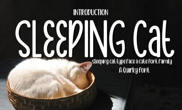 Sleeping Cat Font Fonts Free Download Sleeping Cat Font - Featured Image