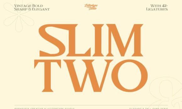 Slim Two Font Fonts Free Download Slim Two Font - Featured Image