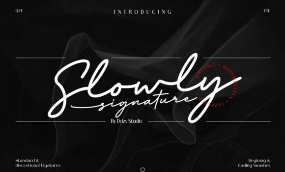 Slowly Signature Font Fonts Free Download Slowly Signature Font - Featured Image